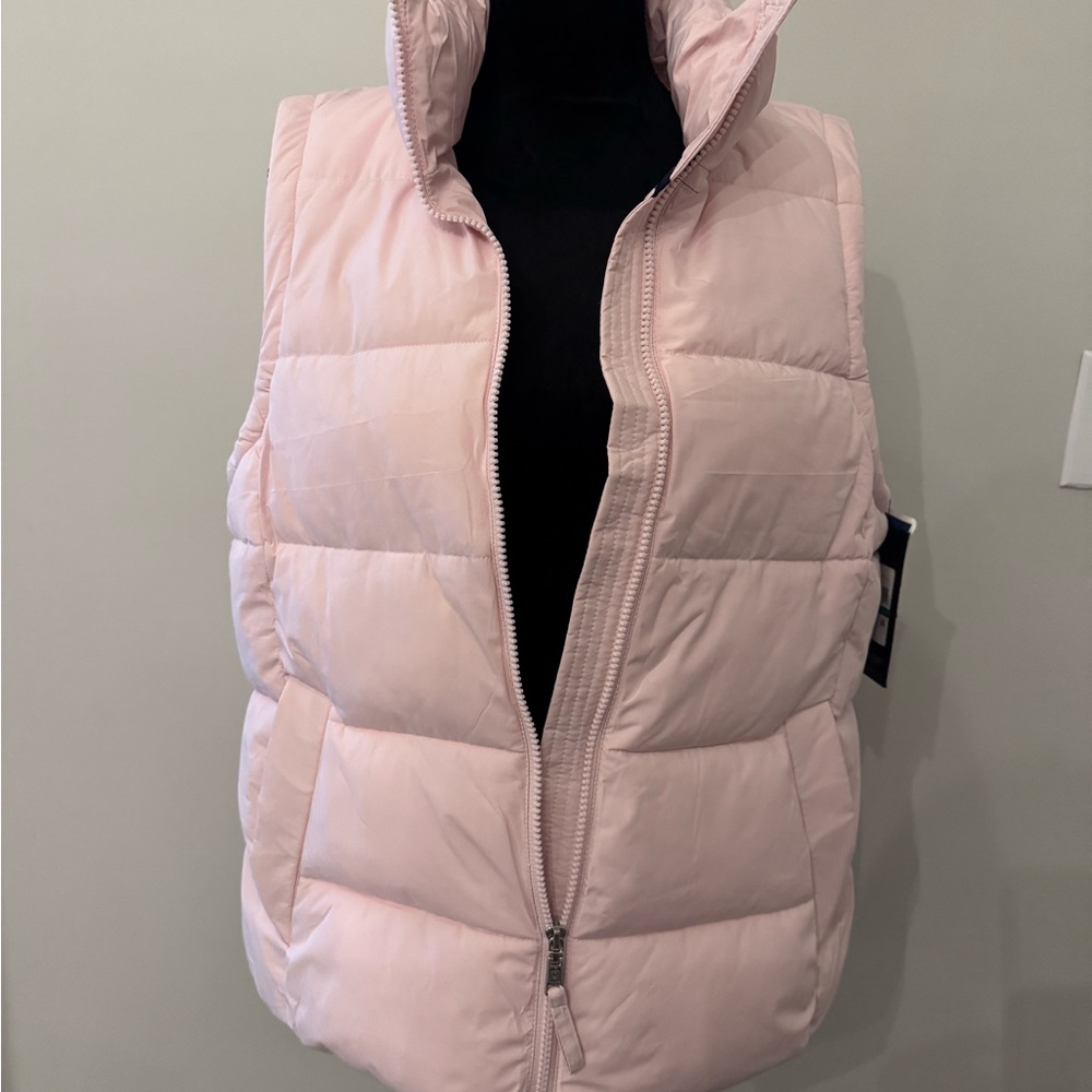 Tommy Hilfiger Women's Light Pink Quilted Vest - NWT -Sz L - Picture 7 of 8